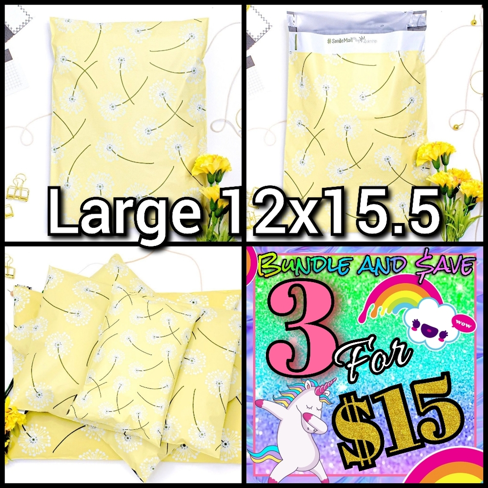 Poly Mailers 12x15.5" dandelion